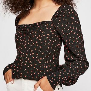 NWT Free People Julia Sweetheart Top